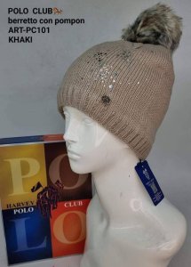 BERRETTO CAPPELLO PON PON DONNA POLO CLUB