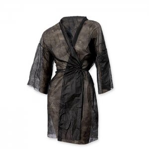 KIMONO MONOUSO ESTETICA PARRUCCHIERE IN TNT NERO