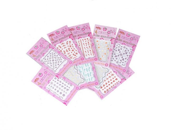 STICKERS NAIL ART - 5 BUSTINE ASSORTITE - Clicca l'immagine per chiudere