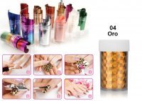 NAIL FOIL PELLICOLA DECORATIVA PER UNGHIE ORO 04