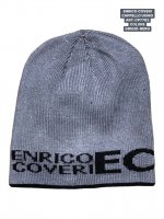 BERRETTO UOMO ENRICO COVERI GRIGIO CON LOGO
