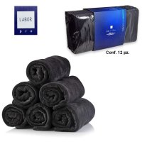 ASCIUGAMANI IN MICROFIBRA NERO LABOR PRO 12 PZ