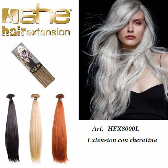 HAIR EXTENSION CHERATINA 100% CAPELLI NATURALI SHE 55/60 CM - Clicca l'immagine per chiudere