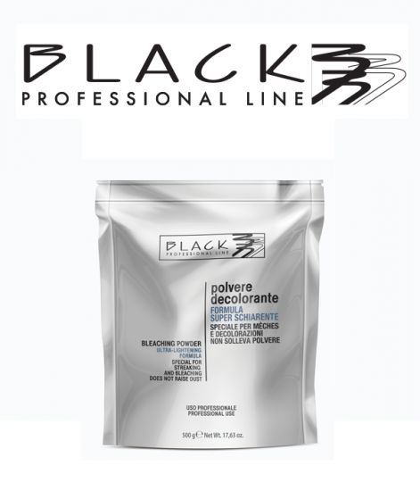 Black professional polvere decolorante super schiarente 500 gr