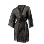 Kimono monouso estetica parrucchiere in tnt nero