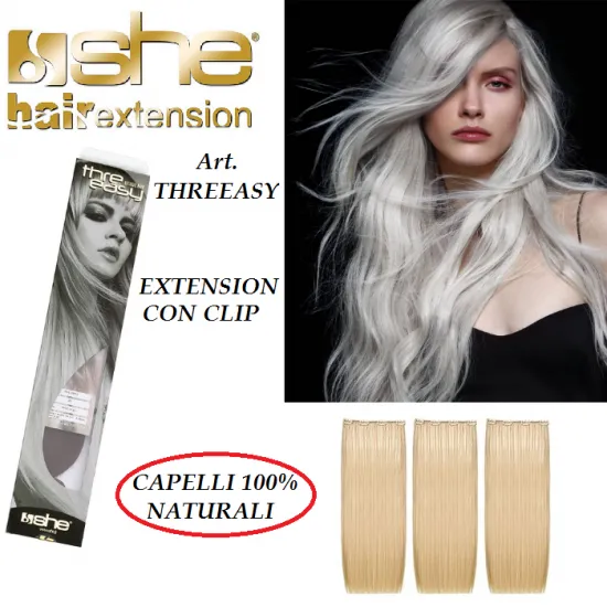Hair extension con clip 100% capelli naturali