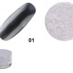 Polvere effetto chrom decorazione unghie 01 argento