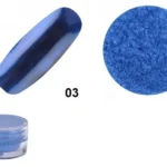 Polvere effetto chrom decorazione unghie 03 blu