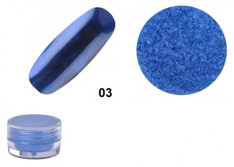 Polvere effetto chrom decorazione unghie 03 blu