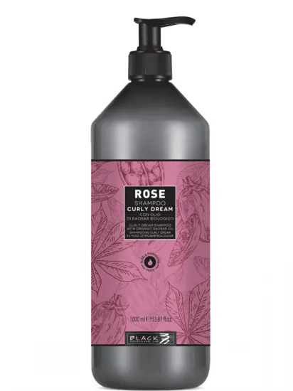 Black professional shampoo rose curly capelli ricci 1000 ml