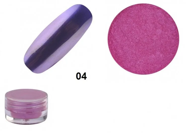 Polvere effetto chrom decorazione unghie 04 blu/viola