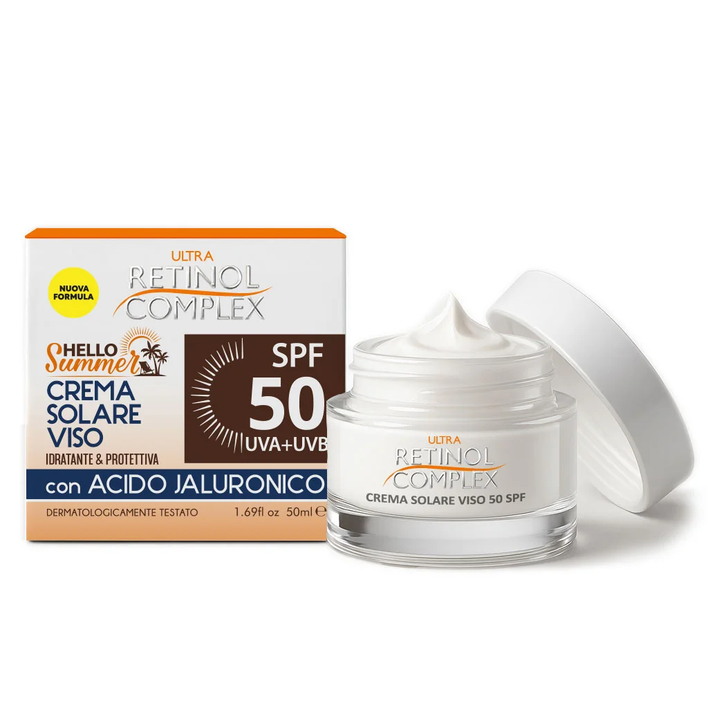 Crema Solare Viso Protezione alta spf 50 Retinol Complex 50 ml